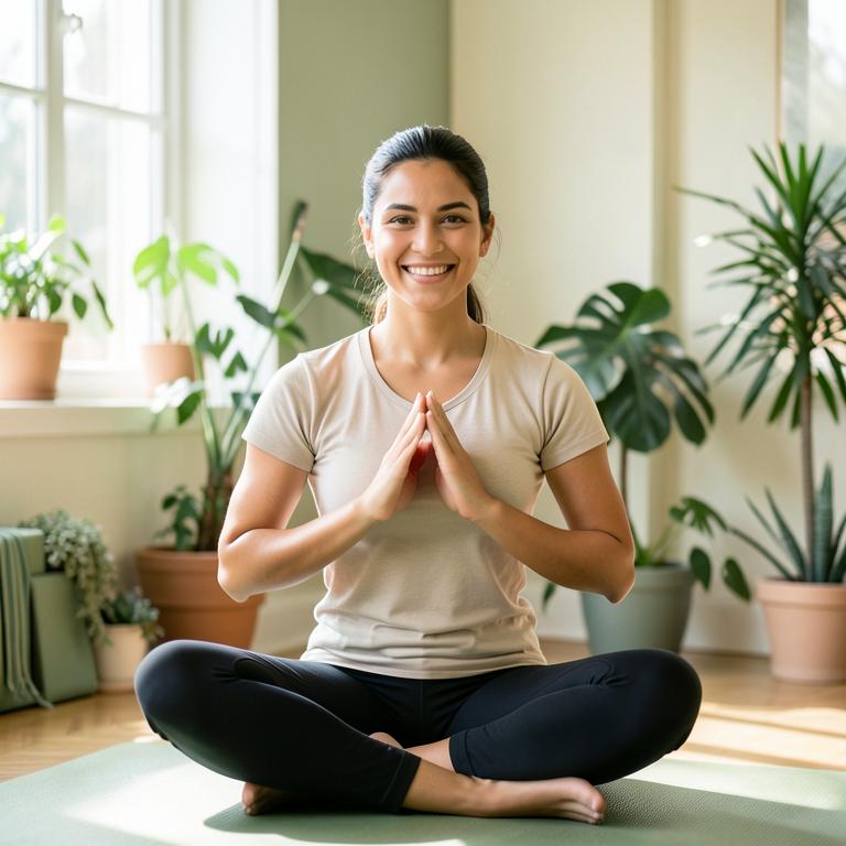 Restorative yoga class